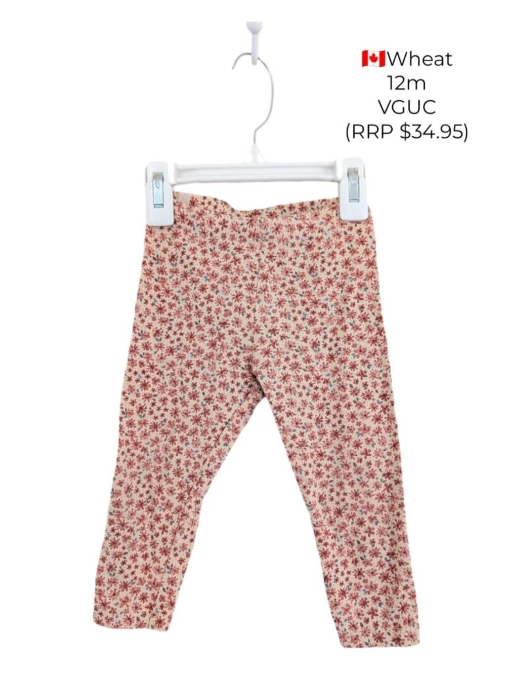 Wheat Floral Leggings 12m Girls Clothes